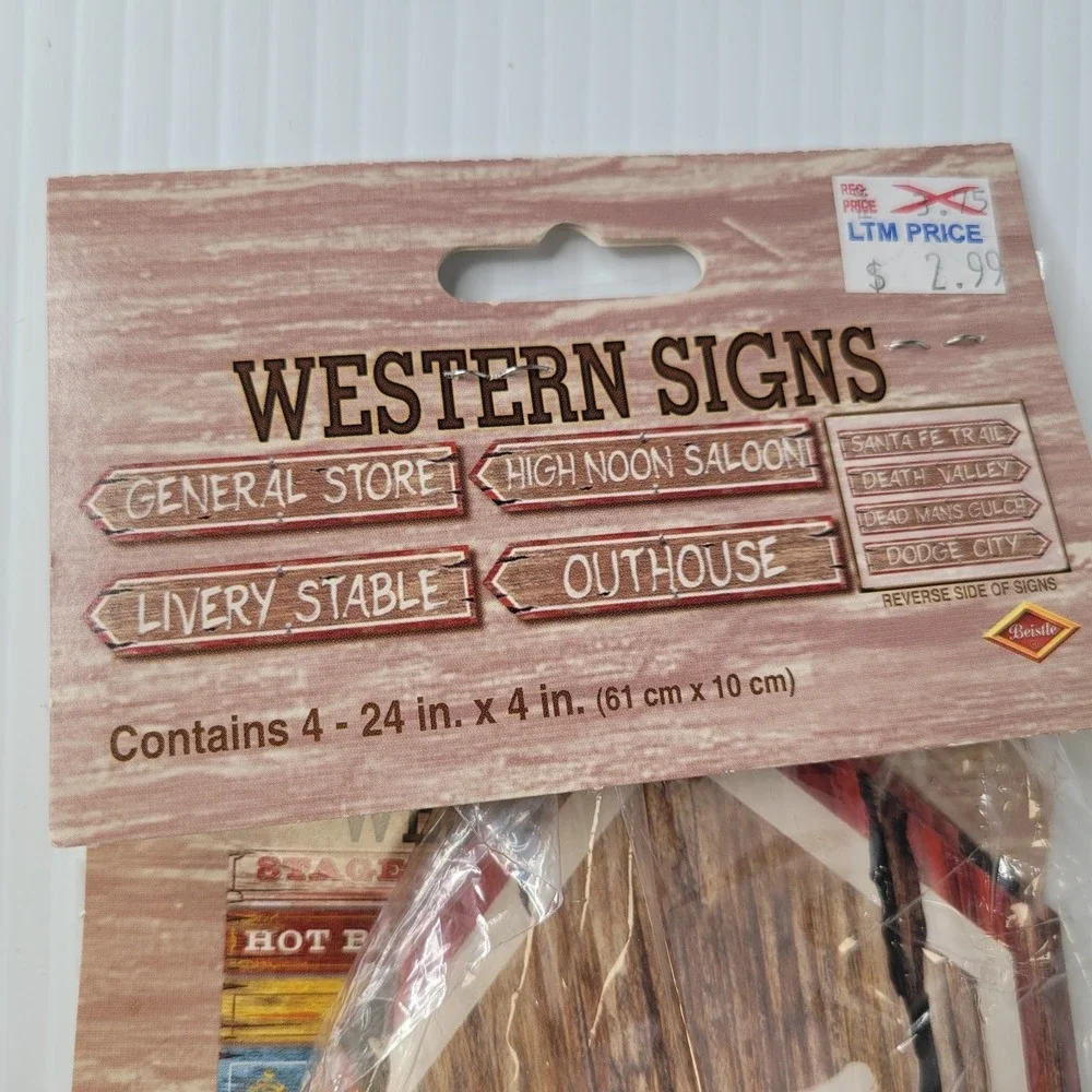 Wild West Western Cowboy Party Decorations Cactus Boots Signs Banner Cut Out NEW